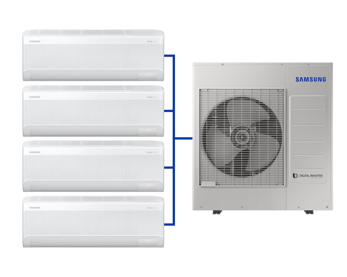 Split Klima WindFree Duvar Tipi Multi Split Klima 9000 BTU + 12000 BTU + 12000 BTU ...